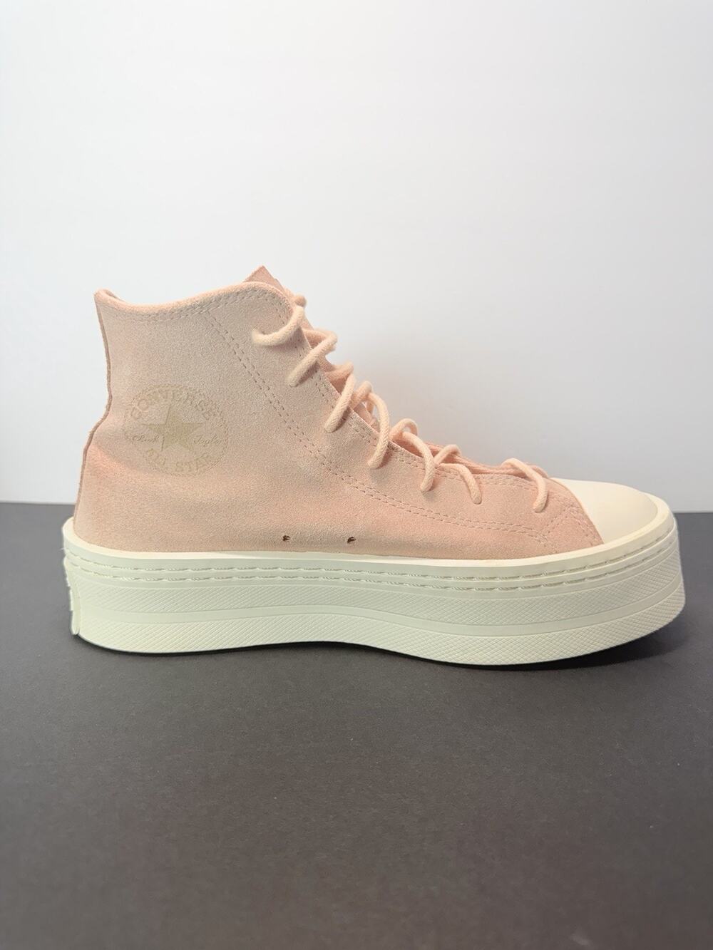 Converse Chuck Taylor All Star Modern Lift Platform Suede Woman Pink Sz 8